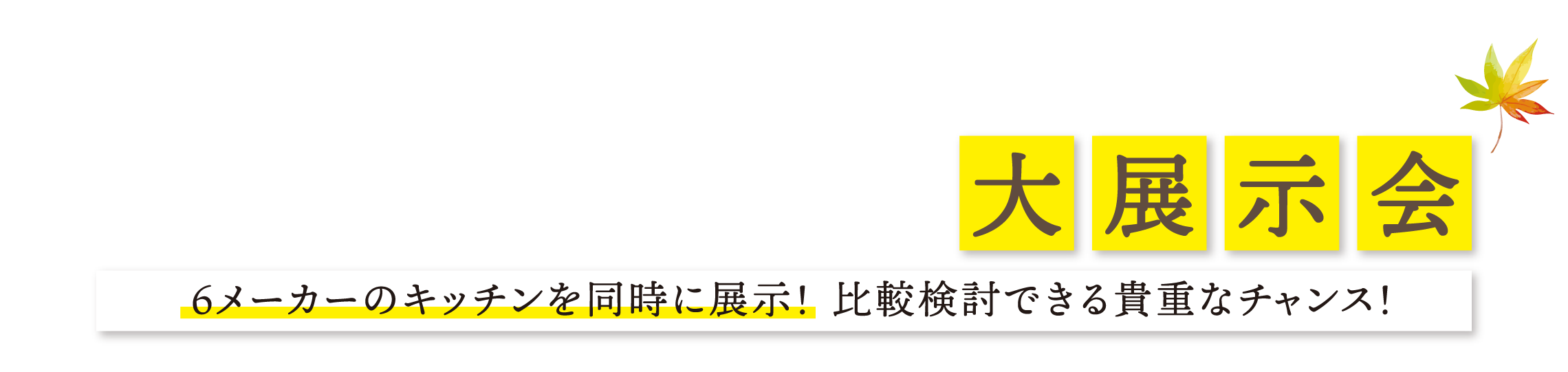 全6メーカーキッチン大展示会