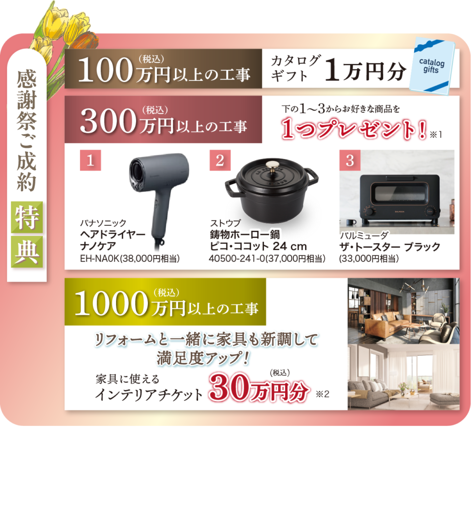 感謝祭ご成約特典